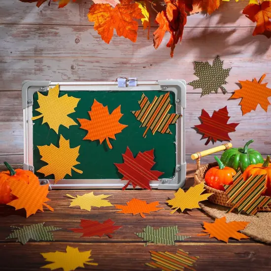 108 Pcs Fall Leaves Cutouts Thanksgiving {2}