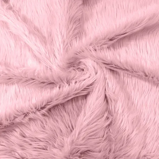 1 Yard Solid Faux Fur Fabric for Costumes, Decor, pillows & beddings Pink {1}