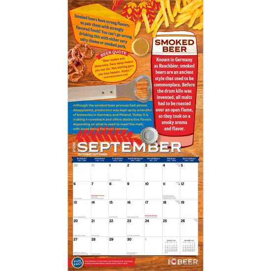 I Love Beer | 2026 12 x 24 Inch (Hanging) Monthly Square Wall Calendar | Plastic-Free {4}