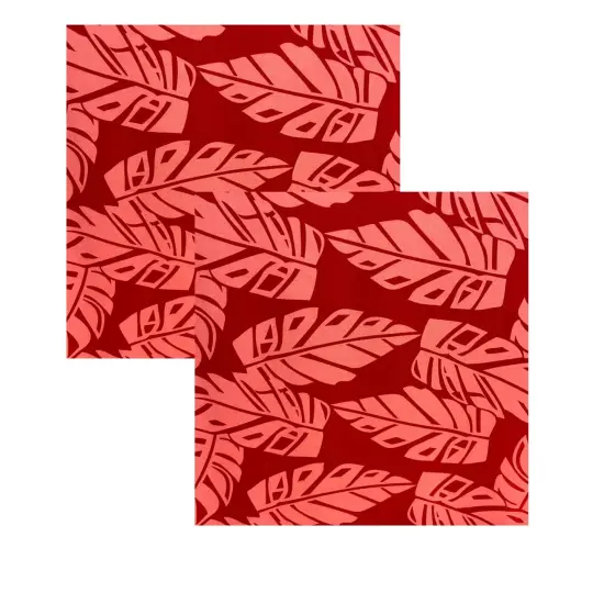 1 Yard Tropical Paradise Rayon Fabric 36" L x 45" W Red {4}