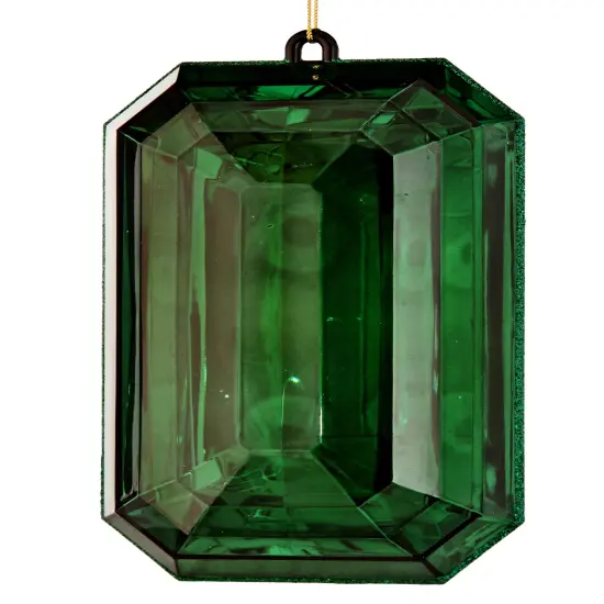 MTX67416 9" Acrylic Emerald Cut Precious Gem Ornament - Choose from Stunning Colors Orange {5}