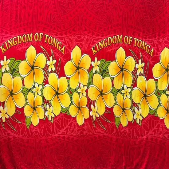 1 Yard Plumeria Kingdom of Tonga Sarong Rayon Fabric 72" L x 45" W Purple {5}