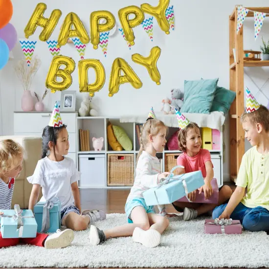 [85 PCS] Foil Personalized Name Happy Birthday Balloons Letters {3}