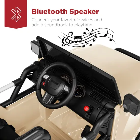 Best Choice Products 12V Kids Ride On Truck Car w/ Remote Control, Spring Suspension, Bluetooth, LED Lights Sand {6}