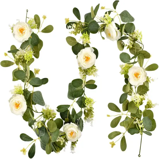 Artificial Eucalyptus Flower Garland {2}