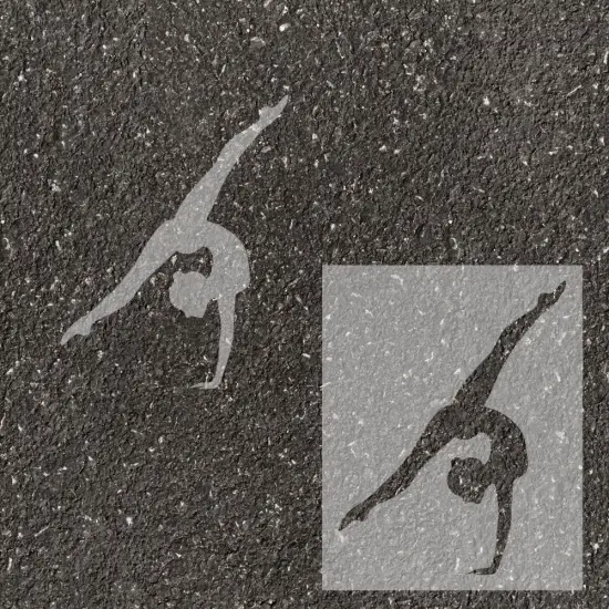 Gymnast Parking Space Stencil | High School Senior Parking Spot Stencil | Reusable Stencil | Stencil Ease | {1}