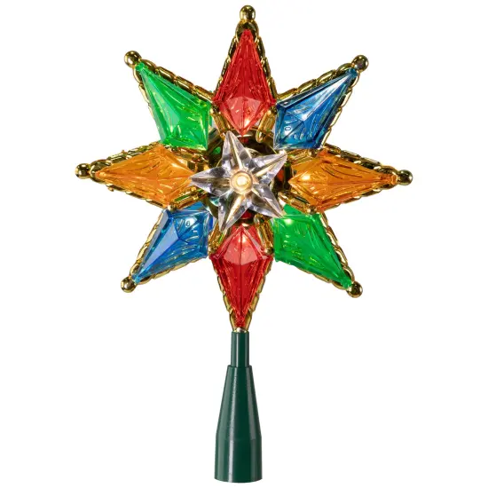 Northlight Lighted 8-Point Star Christmas Tree Topper - 11" - Multi-Color - Clear Lights {3}