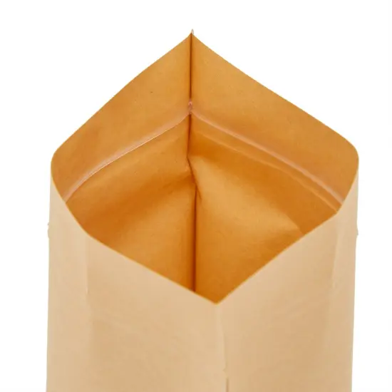 Kraft Stand Up Pouches, Clear Window Sealable Bags for Packaging (7x10 In, 120 Pack) Brown {6}