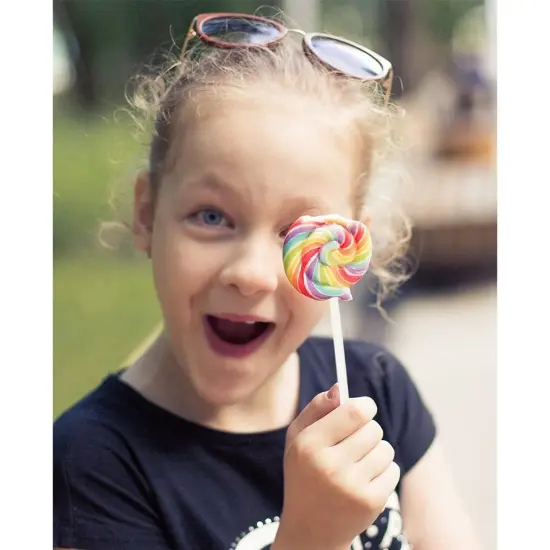 Lollipop Sticks - 300 Count 6 inch Paper Sucker Sticks, Treat Sticks for Cake Pops, Candy Melt, Apple, Chocolate, Fruit - White {2}