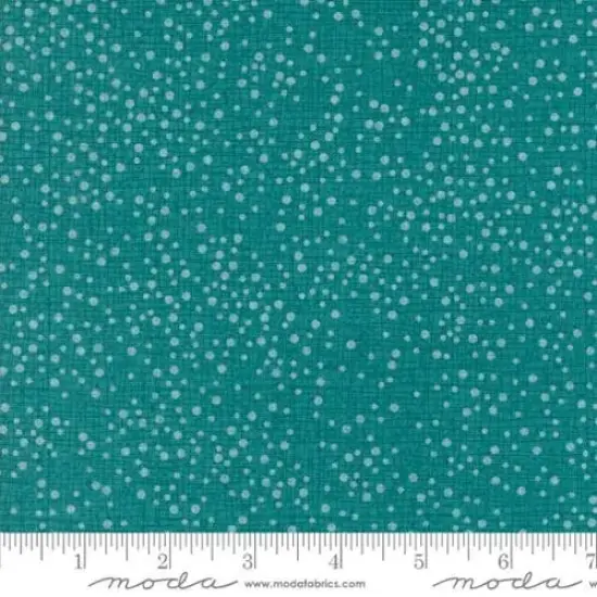 Dotty Thatched Turquoise 44"/45" Fabric Per Yard {1}