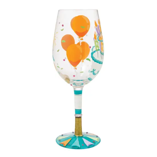 Enesco Lolita Birthday Slice Wine Glass {4}