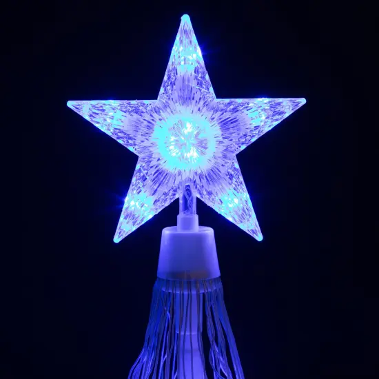 Northlight LED Lighted Show Cone Christmas Tree with Star - 4' - Blue White {5}