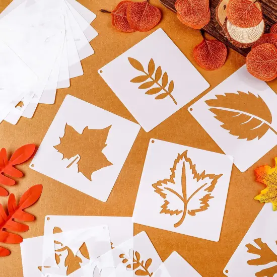 20 Pieces Autumn Leaf Stencils {2}