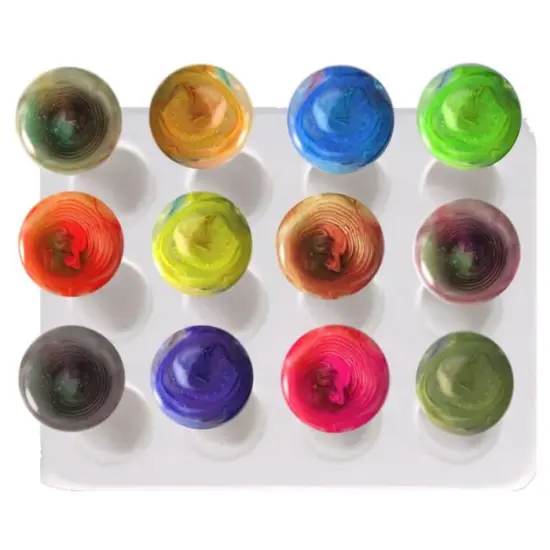 3.5" x 3" x 1.25" 12 Mini Disks Glass Fusing Kiln Mold {1}