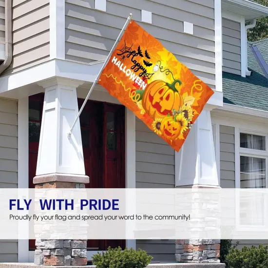 Halloween Pumpkin Flag 3x5 Ft Outdoor Decoration {3}