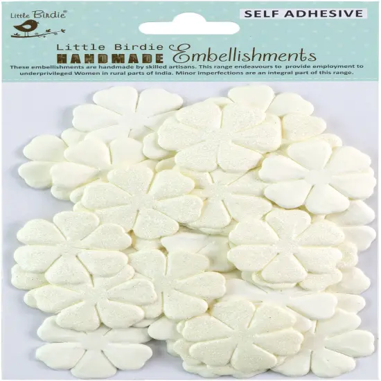 Little Birdie Ella Paper Flowers 35/Pkg-Shabby Chic {1}