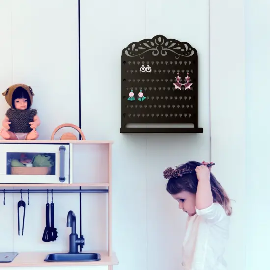 Mango Steam Slim Profile Wall-Mounted Jewelry & Earring Organizer {6}