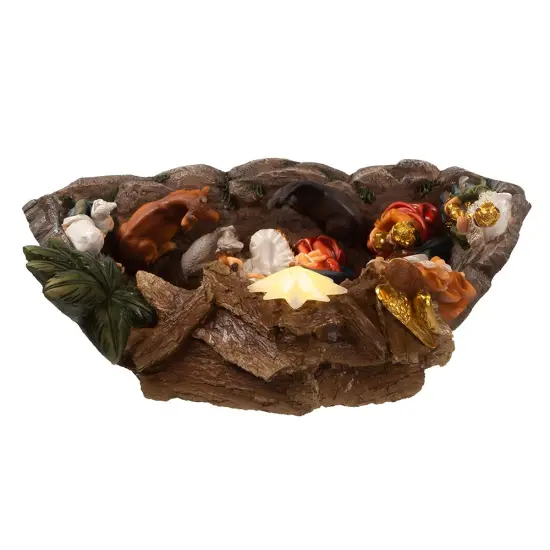 Kurt Adler 10.4-Inch Battery Operated Light-Up Nativity Table Piece {5}