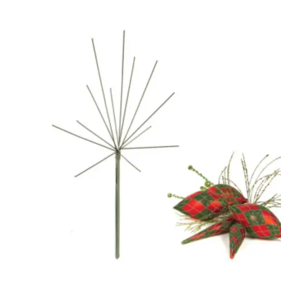 Melrose Floral Ornament Christmas Tree Display Picks - 26" - Green - Club Pack of 12 {1}