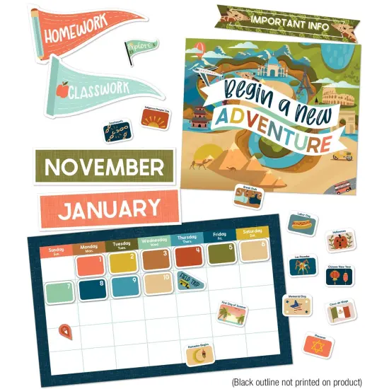 Let's Explore Let's Explore Calendar Bulletin Board Set {1}