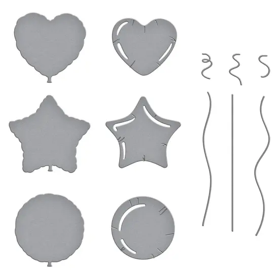 Spellbinders Etched Dies By Simon Hurley-Mylar Balloons, Birthday Bash {3}