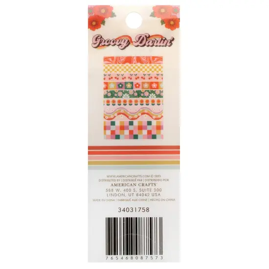 Jen Hadfield Groovy Darlin' Washi Tape-8 Pieces {2}