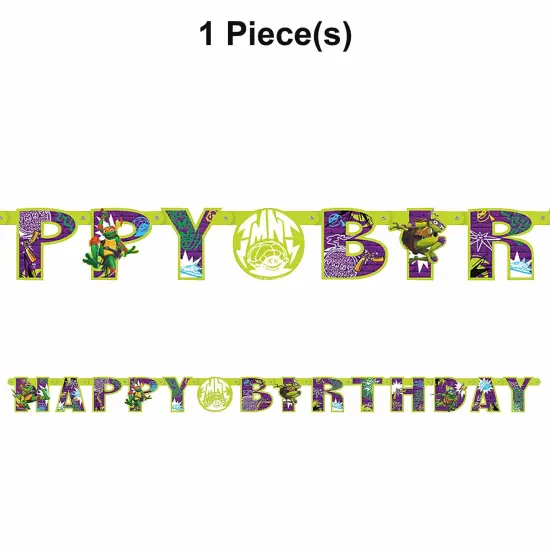 Teenage Mutant Ninja Turtles&reg;: Mutant Mayhem Jointed Happy Birthday Cardstock Banner {1}