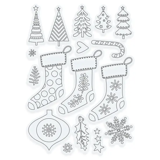 Tonic Studios Stamp Set-A Candy Cane Christmas 3 Stocking {5}