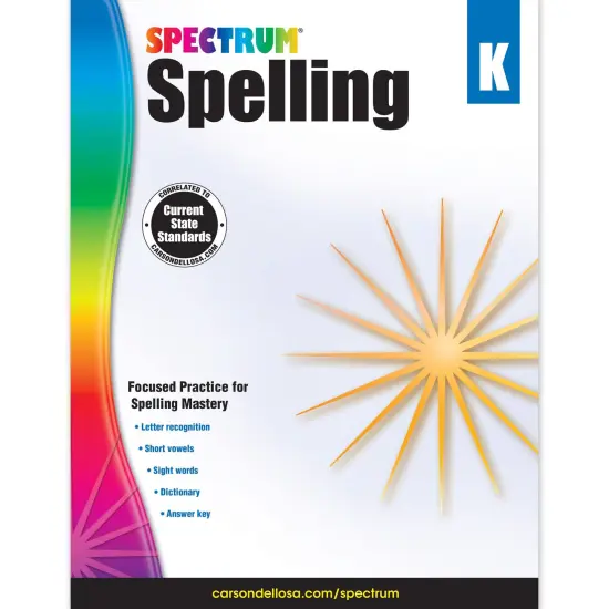 Spelling Workbook, Grade K, Paperback {1}
