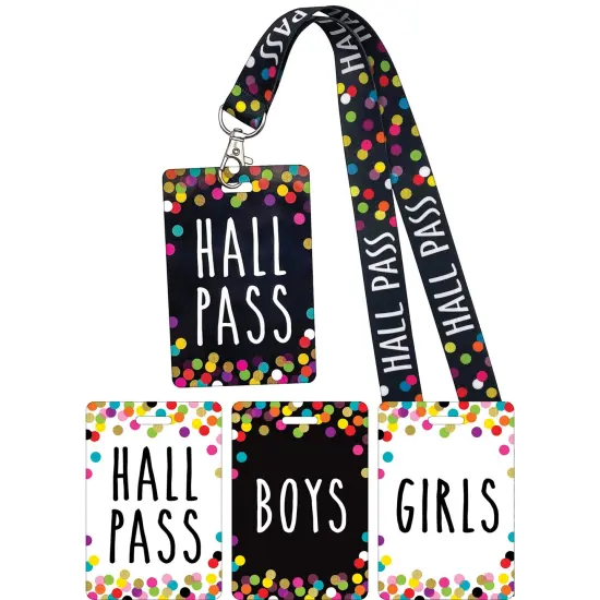 Confetti Hall Pass Lanyards {1}