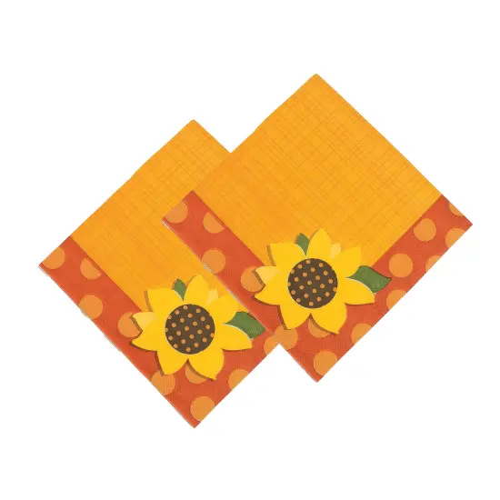 Lil Pumpkin Party with Sunflower Luncheon Napkins - 16 Pc. {4}