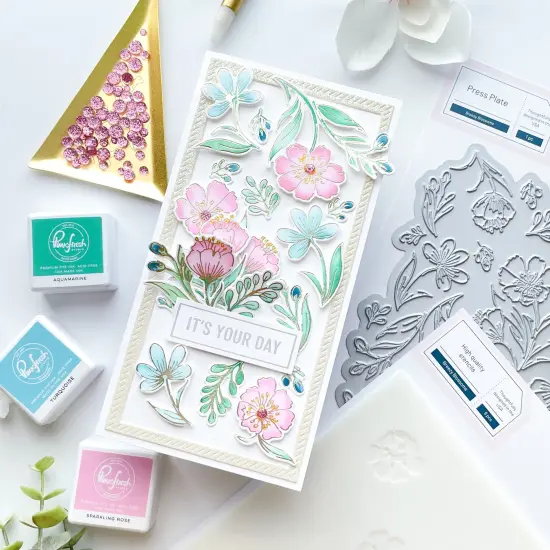 Pinkfresh Studio Press Plate-Breezy Blossoms {3}