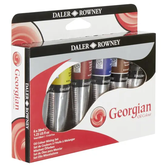 Daler-Rowney Georgian Oil Paint Mixing Set 6/Pkg-Assorted Colors {3}