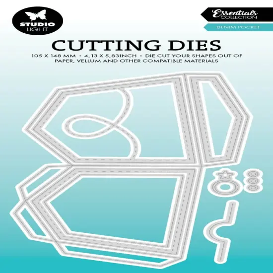 Studio Light Essentials Cutting Die-Nr. 788, Denim Pocket {1}