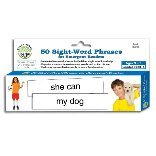 50 Sight-Word Phrases for Emergent Readers {1}