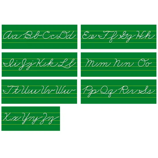 Traditional Cursive Alphabet Lines Bulletin Board Set {1}