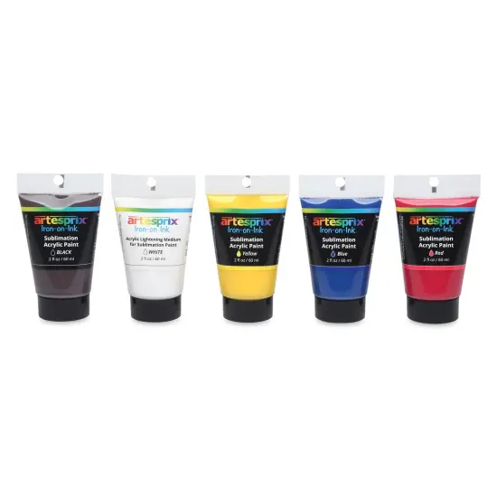 Artesprix Sublimation Acrylic Paints - Basic Set of 5, 2 oz tubes {1}