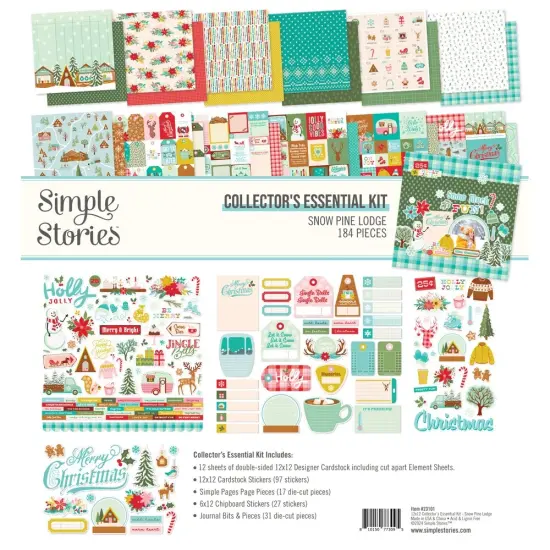 Simple Stories Collector's Essential Kit 12"X12" -Snow Pine Lodge {1}
