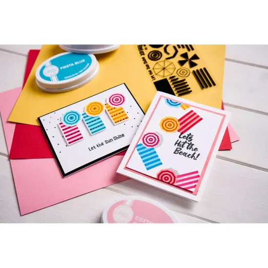 Catherine Pooler X Sizzix Bundle 3-Beach Blankets & Brellas Stamp & Die Set {7}
