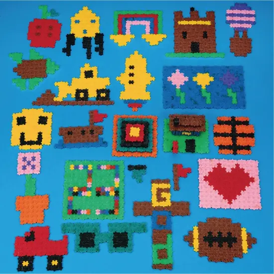 Color Quarks&trade; Construction STEAM Toy, Interlocking 3D Mini Puzzle Blocks {4}