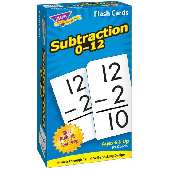 Subtraction 0-12 Skill Drill Flash Cards {1}