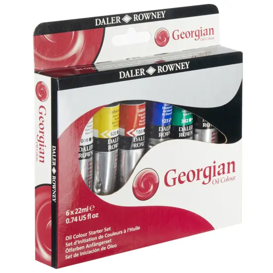 Daler-Rowney Georgian Oil Paint Starter Set 6/Pkg-Assorted Colors {3}