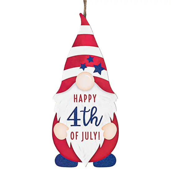 Patriotic 13&rdquo; 4th of July Gnome Sign &ndash; Festive Independence Day Decor&rdquo; {1}