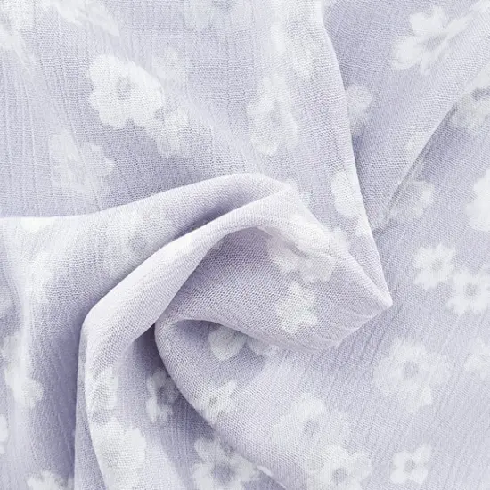 1 Yard Rayon Crinkle Crepon Fabric Silver Lightweight Apparel Material 50/52 Inches Width {1}