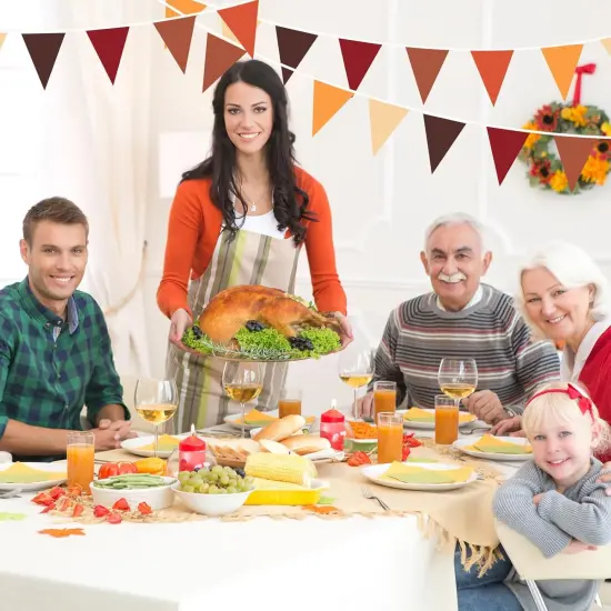 Brown Orange Yellow Pennant Banner Garland {4}