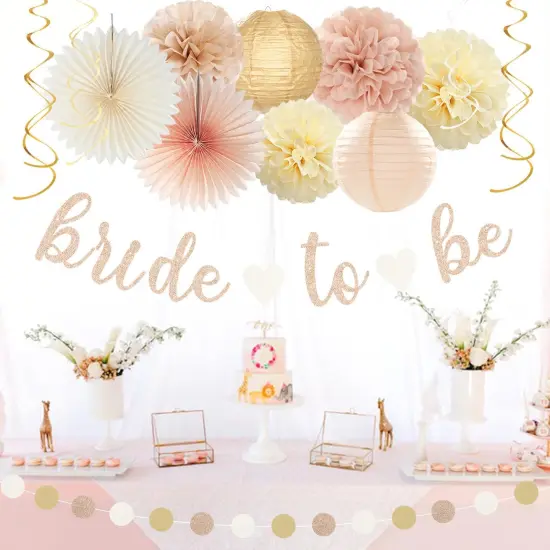 36pcs Bride To Be Banner,Bachelorette Paper Lanterns,Wedding Streamers Garland {4}