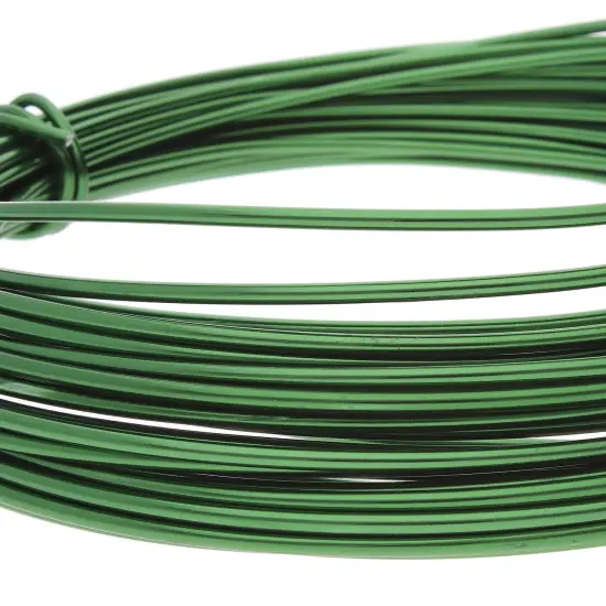 The Beadsmith 12-Gauge Anodized Aluminum Wire for Jewelry Making, Metal Wire for Wrapping Green {4}