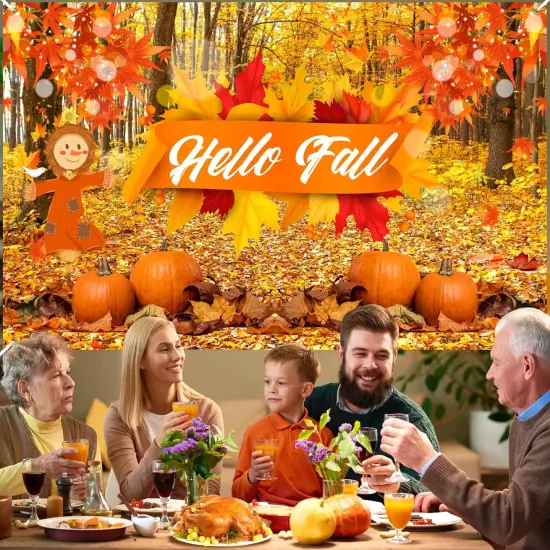 Hello Fall Banner Thanksgiving Party {2}