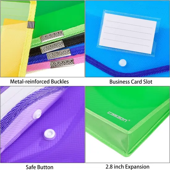 7 Pack B4 Plastic File Folders {2}