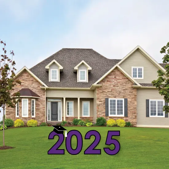 Big Dot of Happiness Purple 2025 Graduation Party Yard Signs - Outdoor Lawn Decorations - 2025 {4}
